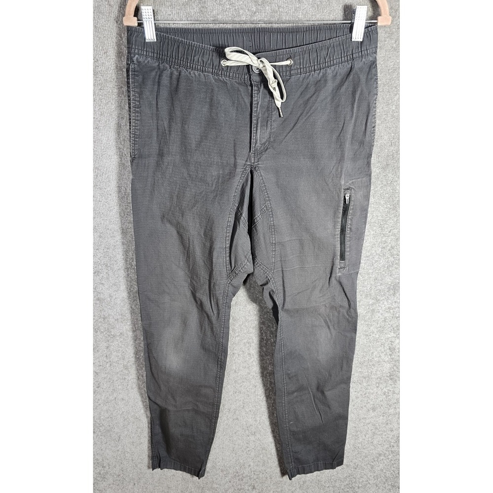 Vuori Ripstop Climber Pants Mens Size Medium Gray Drawstring Pockets Stretch
